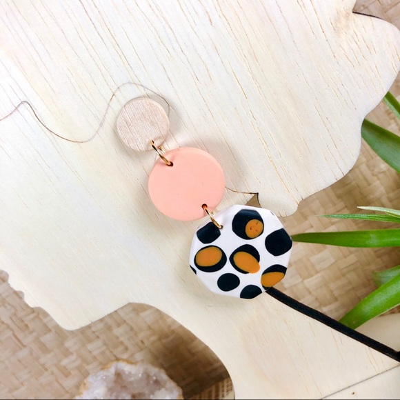 Animal Print Dangle Earrings - Picture 3 of 6